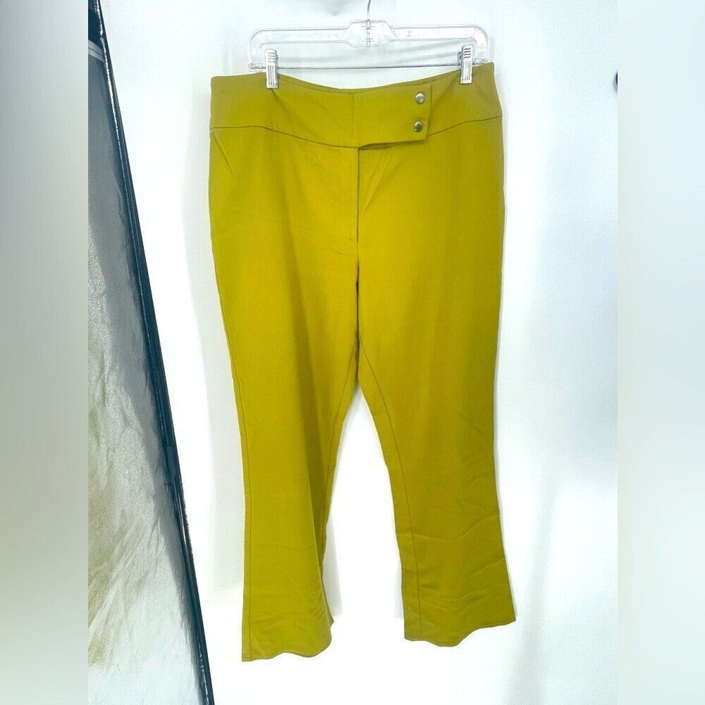 Metro style olive pants with snap button size 14 tall